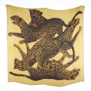 YSL Very Rare 1980s Leopard Shawl